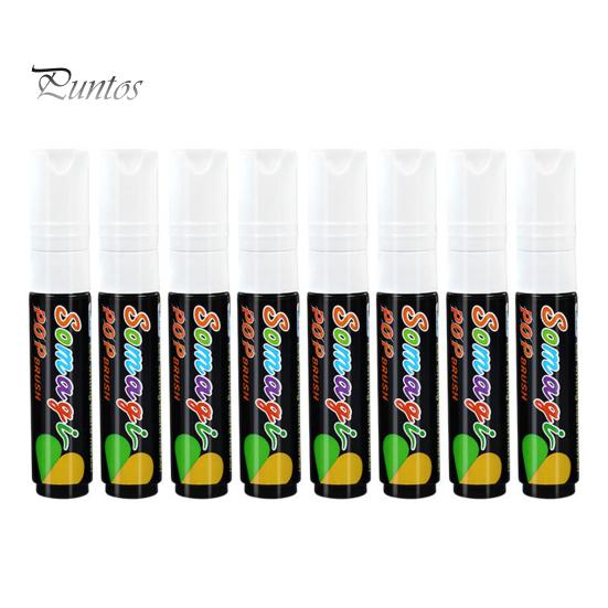 

8 шт., ручка для белой доски, белые жидкие меловые маркеры, гладкие чернила для письма, белый маркер для домашней школы Sets