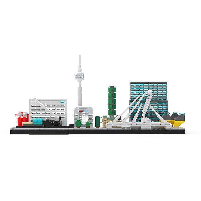 Architecture Street Scene MOC-40926 Rotterdam Skyline Building Blocks Small-Particle Assembly Set