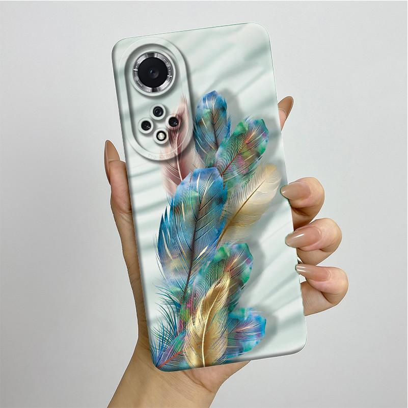 For Huawei Nova 9 / Honor 50 Phone Case NAM-LX9 NTH-NX9 Soft Silicone Sweet Painted Protective Back Cover Cute Printed Casing