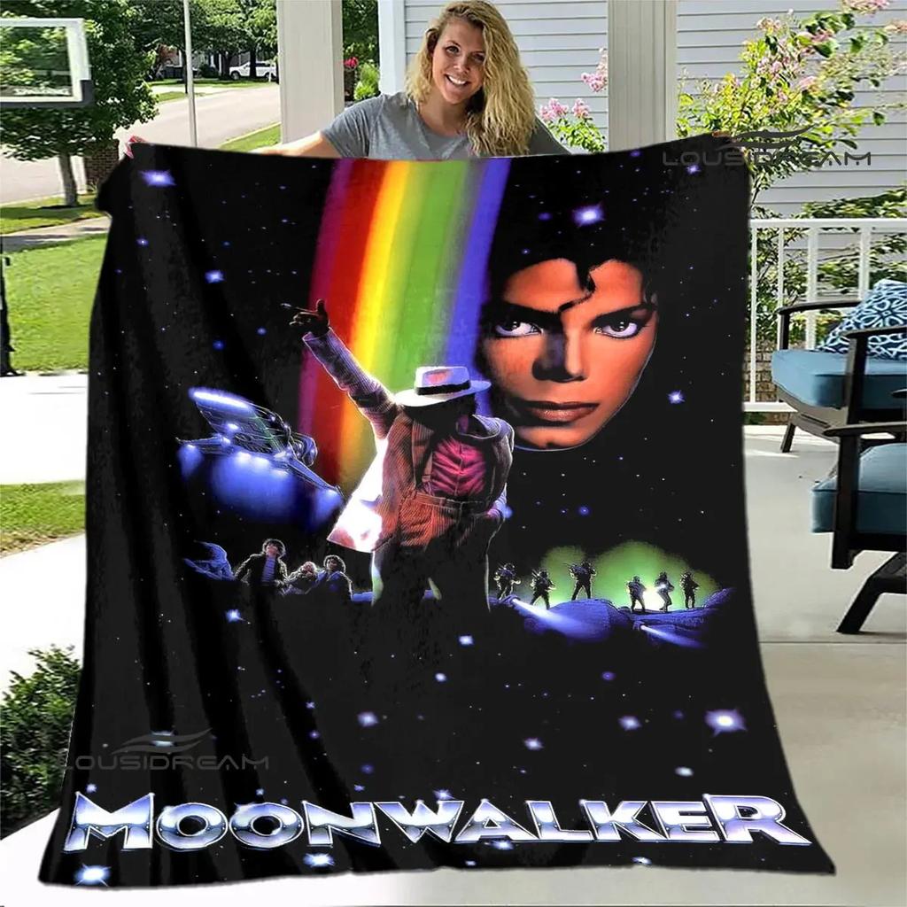 Michael Jackson retro printed blanket Flannel Warm Blanket Soft and Comfortable Blanket picnic blanket bed linings Birthday Gift