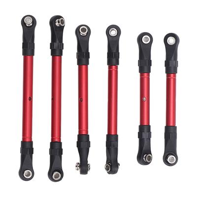 6 peças Barra de Direção de Carro RC Liga de Alumínio Peça de Reposição Longa Curta Conjunto de Barras de Direção RC para Traxxas Slash