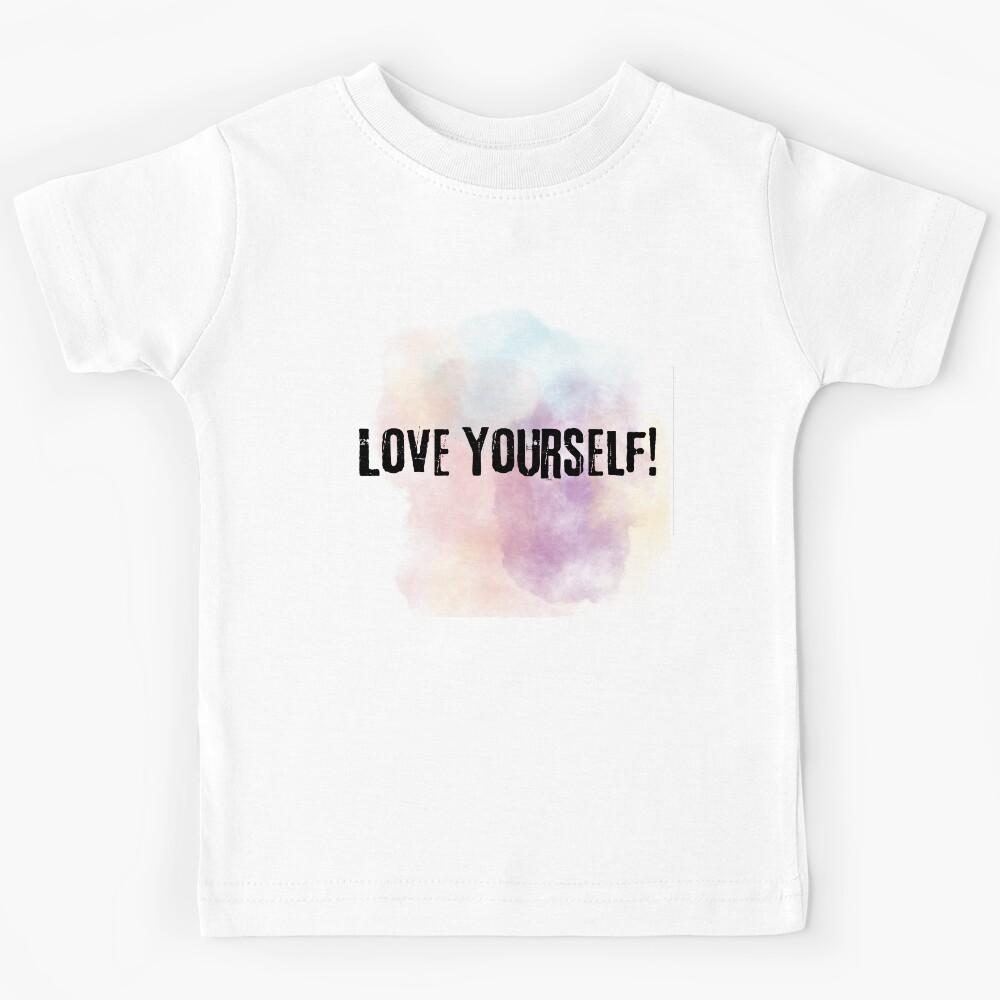Love yourself purple watercolor Kids T-Shirt 130