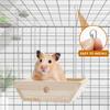 Chinchilla Hammock Wood Chinchilla Swing Bed with 4 Metal Chain Pet Toy Hamster Cage Accessory Parrot Platform Suspension Bridge
