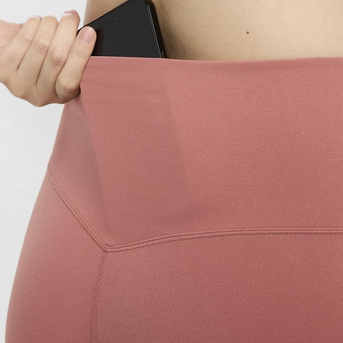 Nike Zenvb Air Series Solid Color High Waist Slim Fit Flared Sports Trousers Women Bottoms Canyon-Pink Black FV7922-634