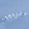 Transparent 7.9 Inch Screw Pleasure Wand Glass Plug