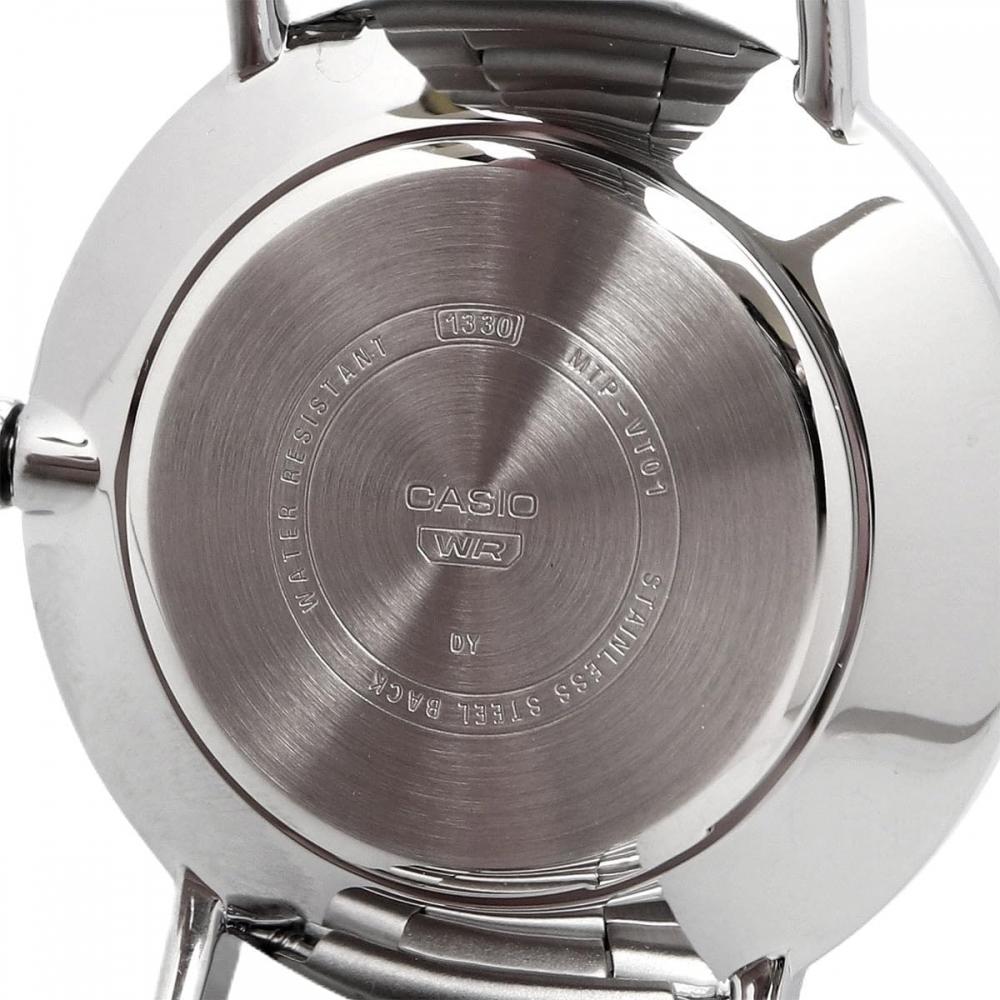 CaSio Men S Quartz Metal Watch Silver Mtp Vt01d 7b