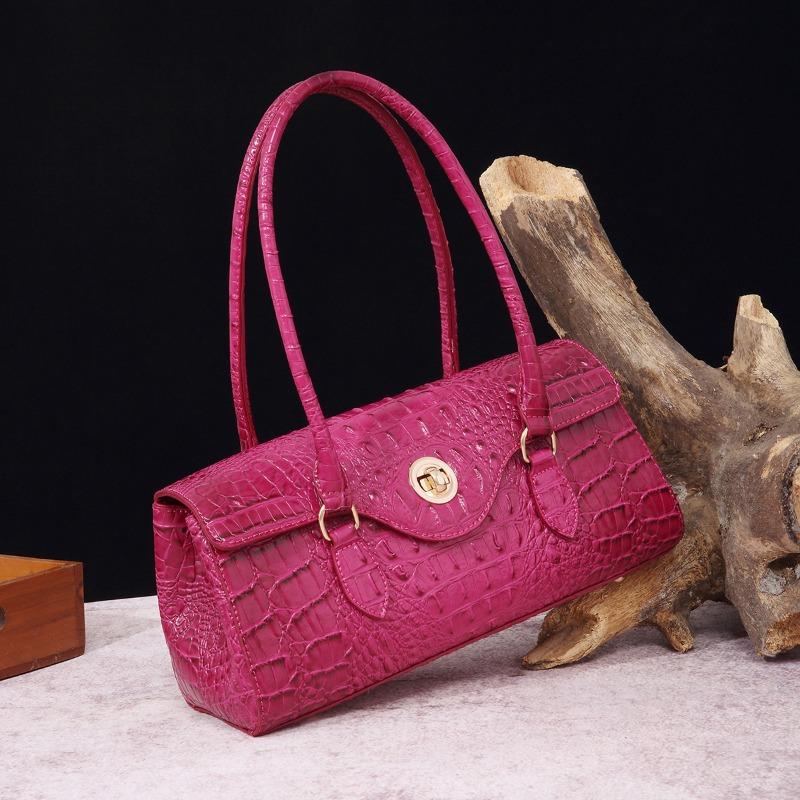 Handbag Shoulder Bag Vintage Tote Bag Underarm Bag Baguette Bag Alligator Print Bag for Women