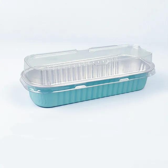 50 Pcs  Tin Foil Box Oven Air Fryer Tin Carton Food Barbecue and Baking Aluminum Foil Plate Household Cake Mold