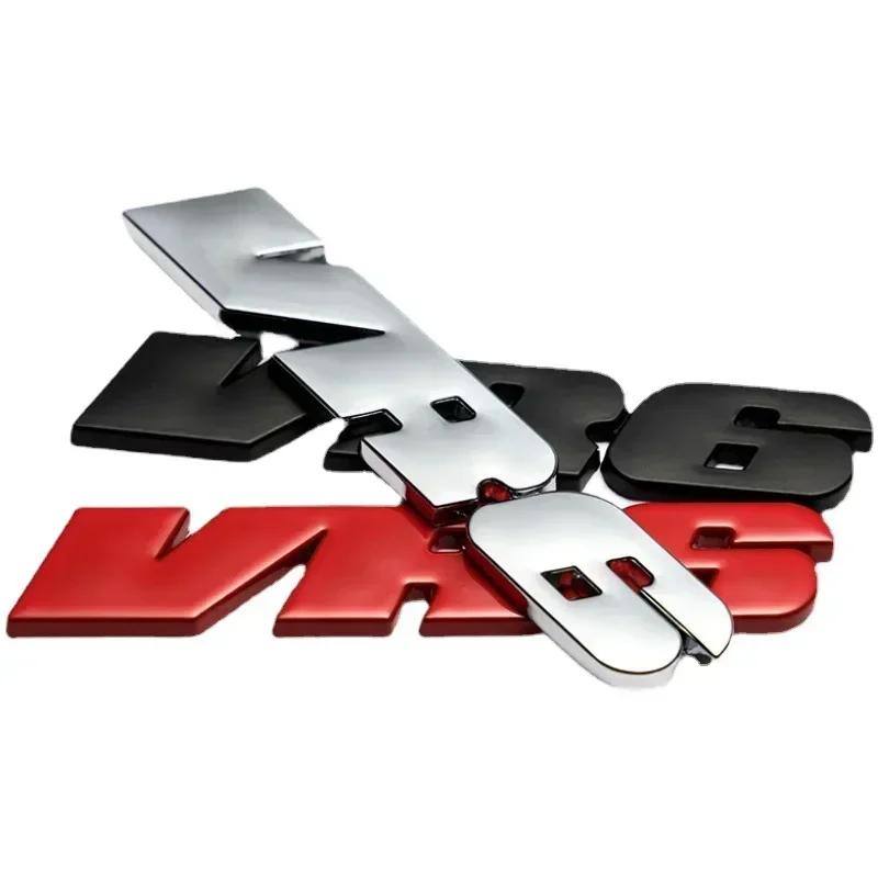 AABIP1 3D Metal VR6 Letters Logo Emblem Badge Sticker Decals For Volkswagen VW Polo Golf Jetta Passat B6 Magotan Car Accessories