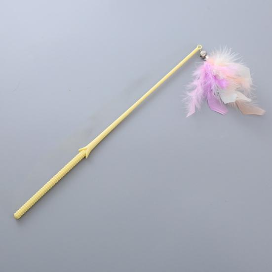 Cat Teaser Rod Ripebestandig iøynefallende god seighet Kjæledyr Kattunge Cat Teaser Feather Stick Leketøy