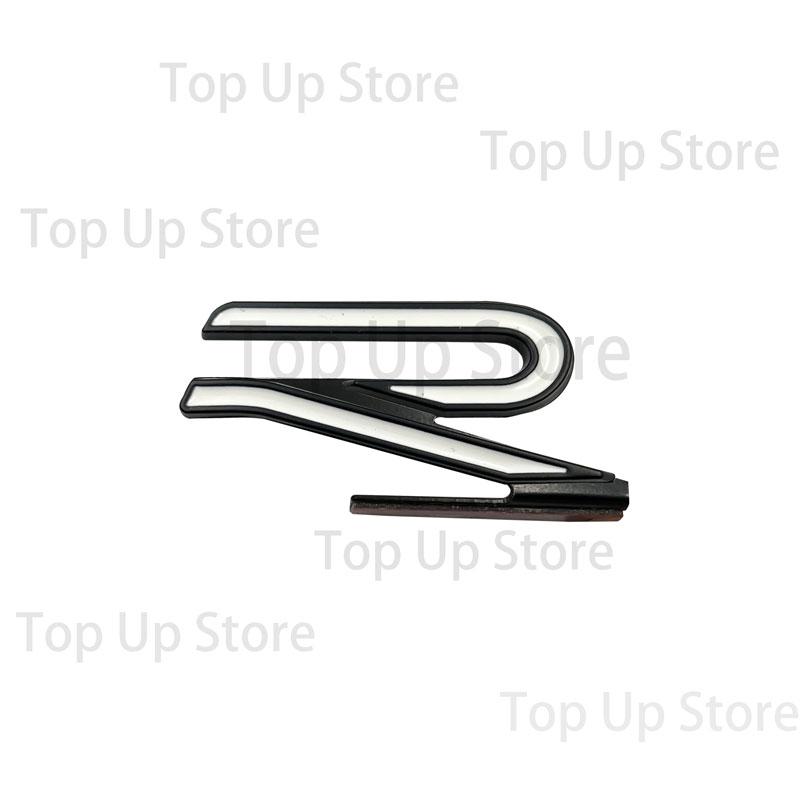 1ks 3D kovové logo R znak odznak nálepka na přední masku auta pro VW CC Rline Polo Golf MK8 Touareg Passat Magotan příslušenství