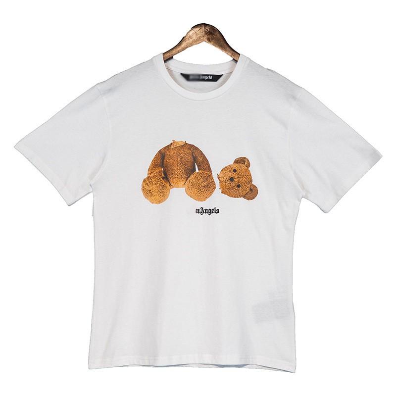 PALM Angels Bear Graphic T-Shirt Loose Fit Short Sleeve Crew Neck Casual Top Men Women Teens
