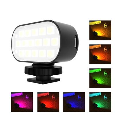 Rgb Led Video Fill Light 16 koralików lampowych 750mah 7-kolorowa regulacja światła Fotografia Photo Type-c