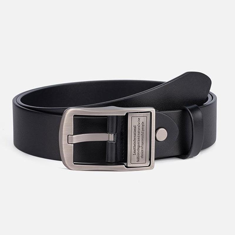 Men's Genuine Leather Belt 3.8 Wide-needle Buckle Belt