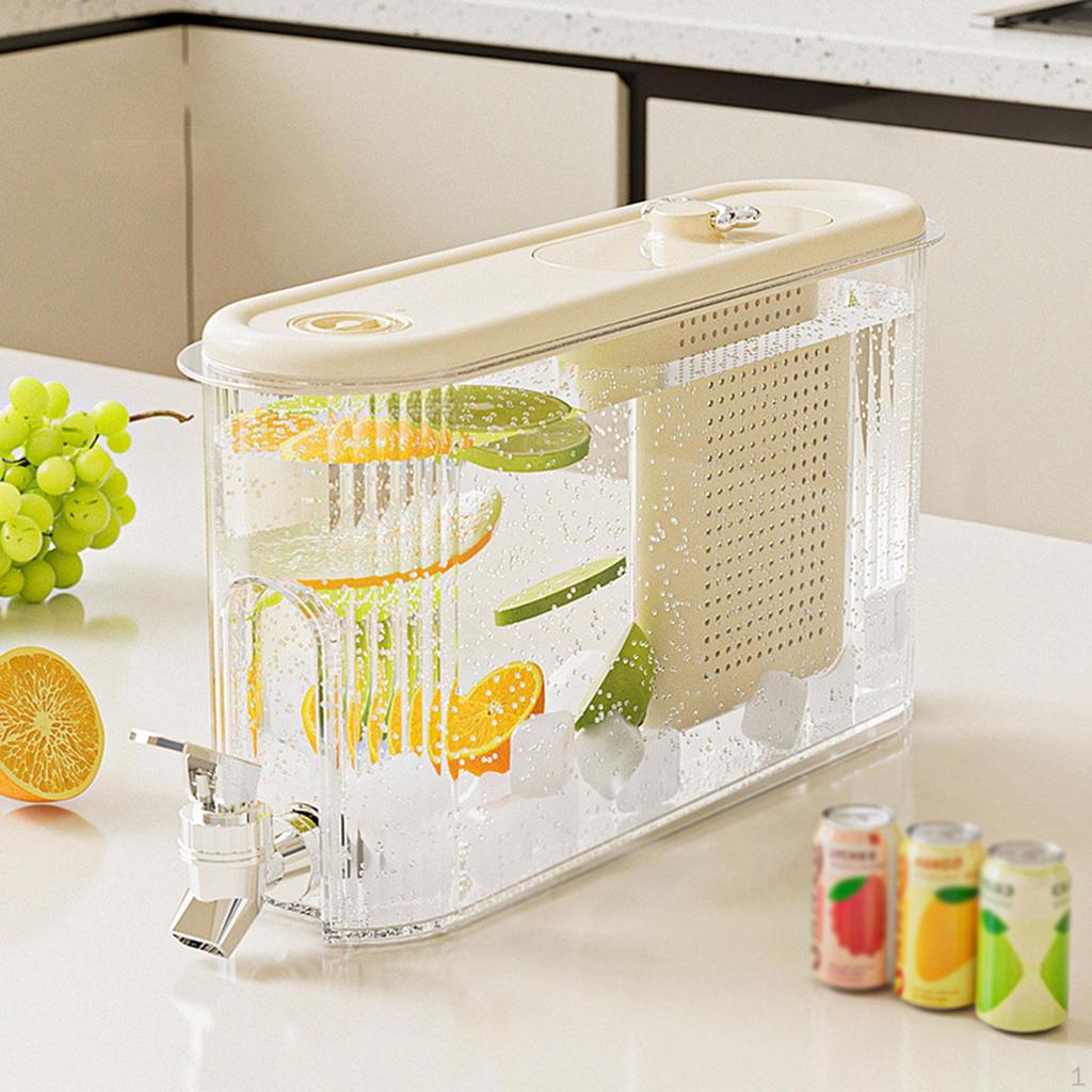 4-liter Cold Water Kettle , Beverage Container with Lid, Versatile for Home, Large Capacity,