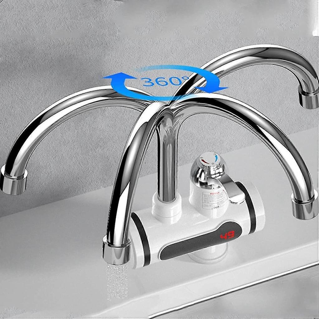 Electric Water Heater Led Digital Tankless Hot Water Faucet Bathroom Kitchen Water Heating Tap 360 Degrees Rotate Cold And Hot Water Mixer Tap-sfygv