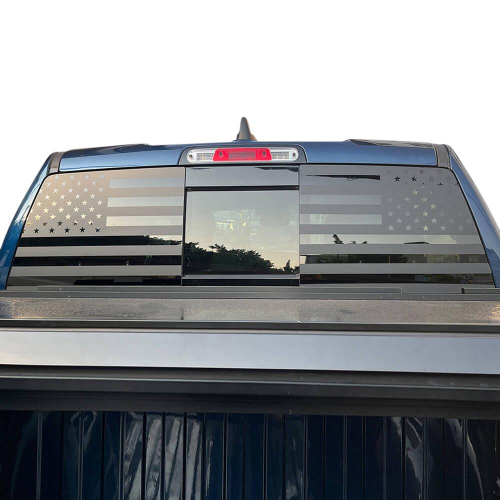 Car Rear Window Stickers Decoration PVC Decal Trim for Dodge RAM 2009-2025 Rear Windshield USA Flag Sticker Exterior Accessories