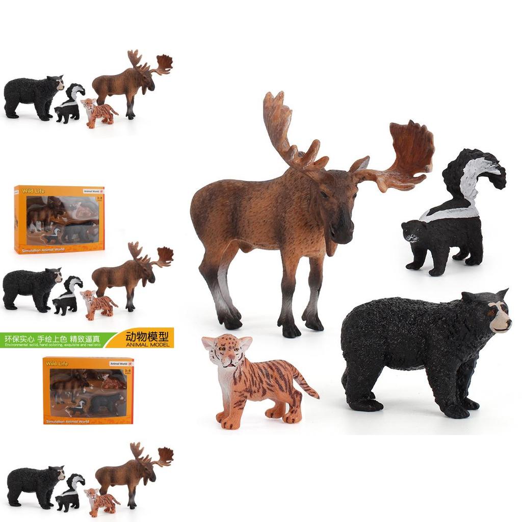 Childrens Animal Handcraft Figurines Pvc Wildlife Desktop Models For Classroom And Play