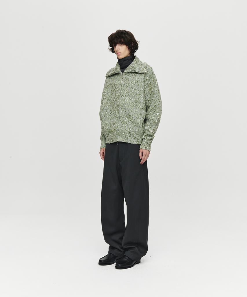 Hoite Honey Zip-Up Knit (Khaki)