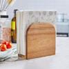 Classic Wooden Napkin Holder Countertop Dining Table Decoration Standing Napkin Dispenser Tissue Box Kitchen