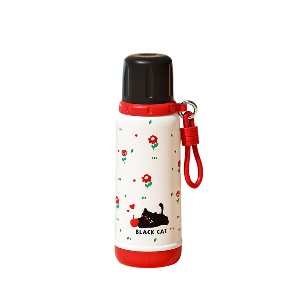 316 Stainless Steel Vacuum Cup, Portable with Carrying Strap, -up Straw, Outdoor Sports Water Bottle/13.5 Oz