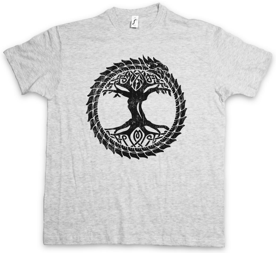 OUROBOROS YGGDRASIL T-SHIRT Uroboros Ancient Myths Mythologie Snake Arsen Celtic XL