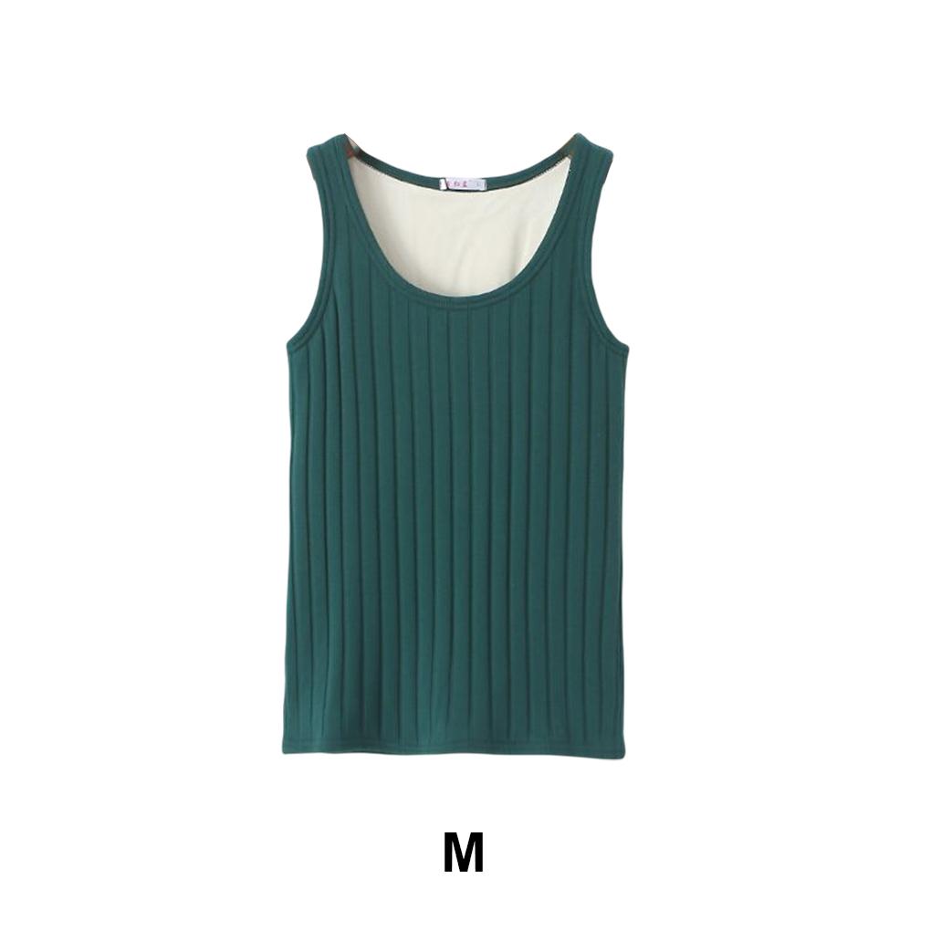 Women Thermal Vest Velvet Cotton Comfortable Underwear Ribbed Winter Warmer Clothing Clothes Thickened Casual Basic Top