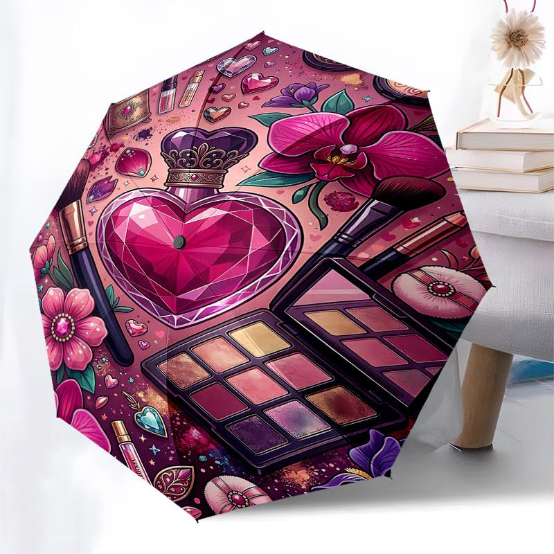 1 Stück Make-up Beauty Schirm - 8 Speichen verstärkt, Automatisches Öffnen, Leicht & Langlebig, Modeaccessoire für Draußen, Strand L0409