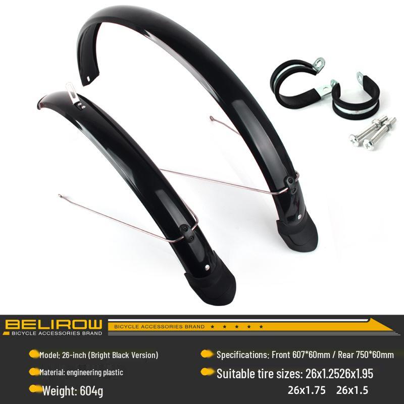 Full-Coverage Mountain Bike Mudguards 26/27.5/29 Inch Front & Rear