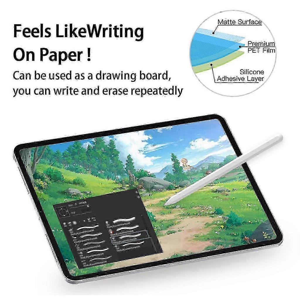 OnePlus Pad 2 Pro/Pad 3 Paperlike Screen Protector - Anti-Glare PET Film with Sensitive Touch, Anti-Fingerprint for Tablet Display