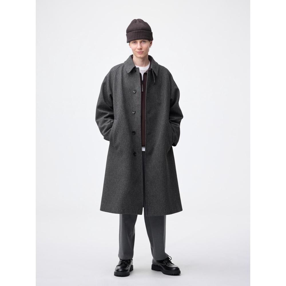 GU by Uniqlo Cozy Melton Balmacaan Coat