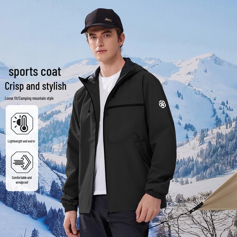 JEEP Men's Hooded Outdoor Casual Jacket