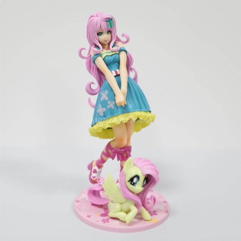 My Little Pony Anime Figure Applejack Figures Bishoujo Model Kawaii Dash Bishoujo Rainbow Sunset Shimmer Statue Decoration Gifts
