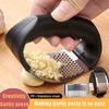 Stainless Steel Garlic Press -Manual Vegetable Cutter & Fruit Crusher for Restaurants - Easy-to-Use Kitchen Gadget