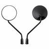 Ozgram Mirrors for Naked and Cafe 8mm Motorcycle Rearview Left and Right Set Mopeds, Bikes, Racers, Right-Handed Thread, Round, Mirrors,
