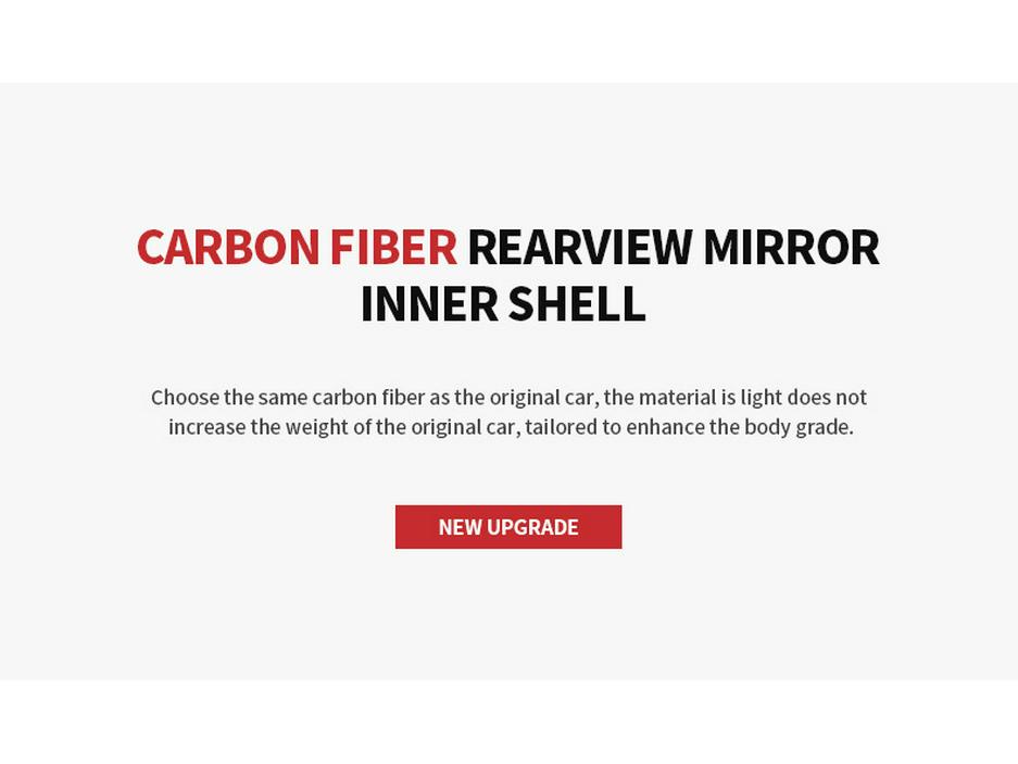 Fiat 500 Abarth Carbon Fiber Rearview Mirror Cover - Interior Decorative Accessory