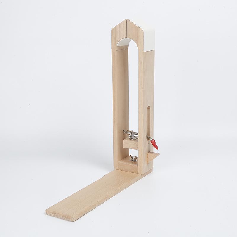 Sheng Yi Chuang Hand-Stitched Leather Clamp: Medium Beech Wood Auxiliary Tool for Leather Sewing