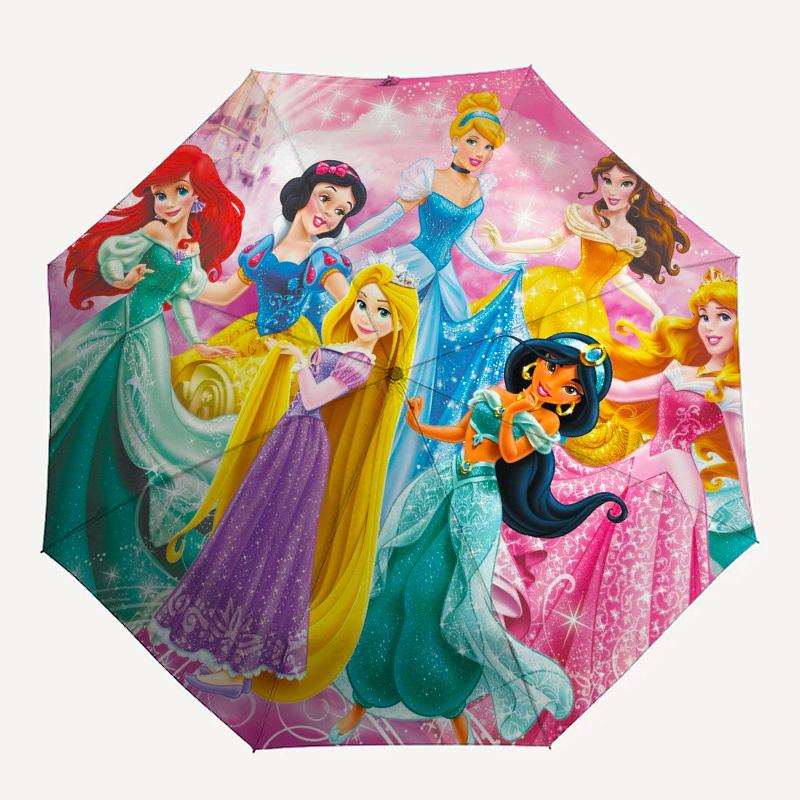 Princesses, Fantasy Themed Automatic Opening and Closing Umbrella, Brightly Colored 8-rib Portable Umbrella, Suitable for Men and Women, A P