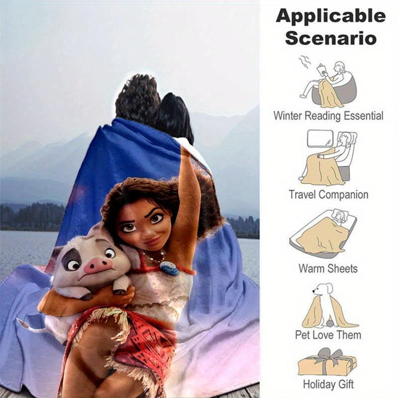 1pc, Moana's Adventure Blanket Perfect for Home Decor, Couch Cover, Outdoor Use, Gifts, Soft Throw Ideal for Bedroom