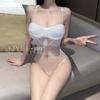 Erotic Underwear, Sexy halter, cut-out Jumpsuit, Women's mesh, see-through, open-cut pajamas, no-take uniform 8622