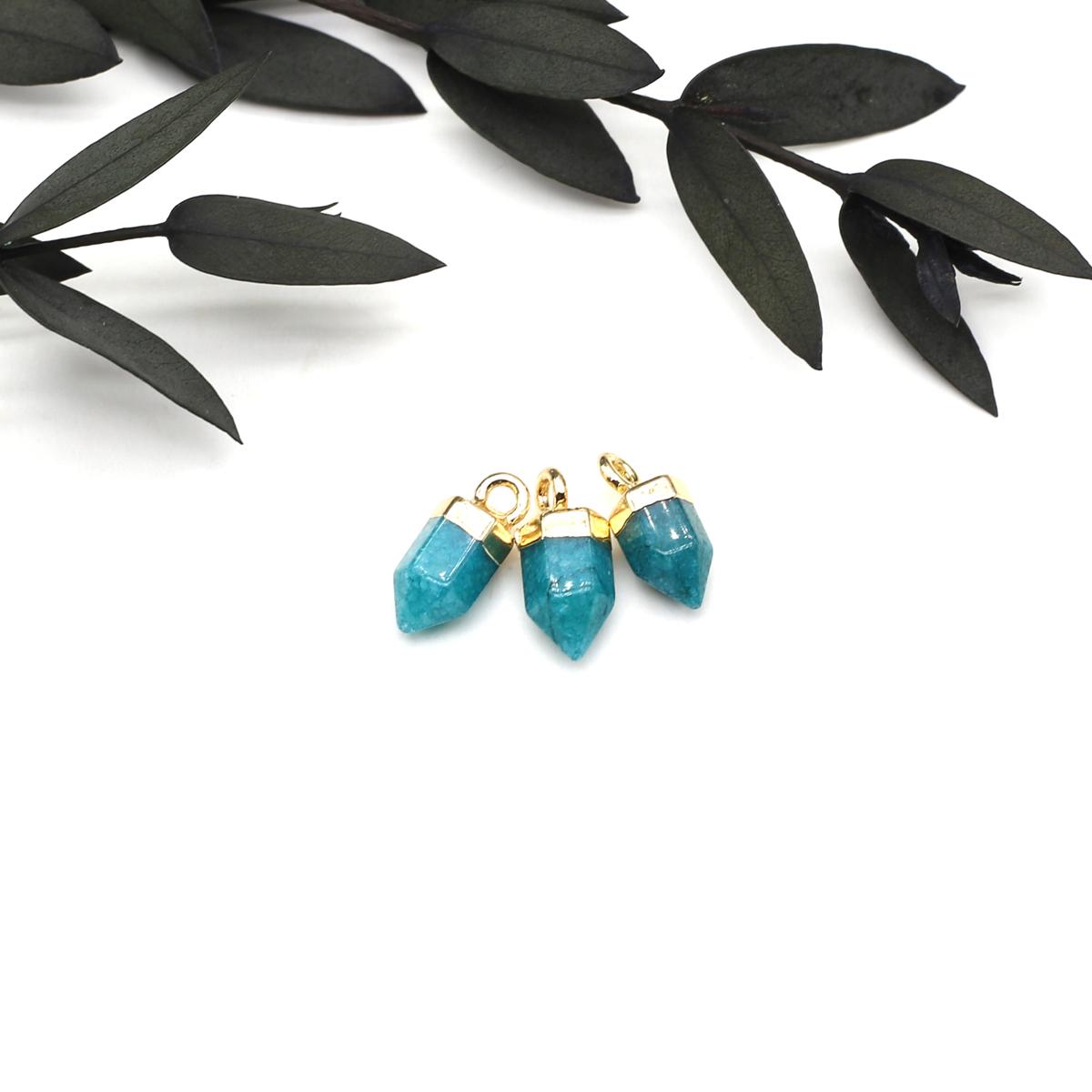 

3 шт. небольшой кулон из натурального камня агаты/анетист граненый кулон для изготовления ювелирных изделий DIY ожерелье серьги браслет аксессуар 5x12mm