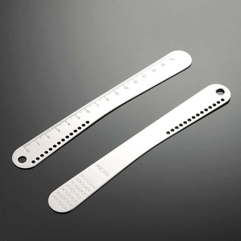 304 Stainless Steel Kitchen Gadget Bag Dumpling Spoon Filling Spoon Stirring with Scale Stationery Steel Ruler