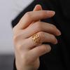 Dawapara Leviathan Cross Ring Stainless Steel Church Seal of Lucifer Alchemical Symbol Gothic Jewelry