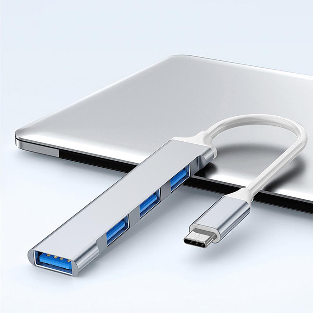Practical USB Splitter Hub Space-saving Universal USB Hub Adapter 4 in 1 USB3.0 Type-C 3.0 Hub Expansion Dock