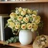 Silk Rose Artificial Flower Diy High Quality Wedding Home Room Decora Wreath Bridal Bouquets Dining Table Vase Photography Props