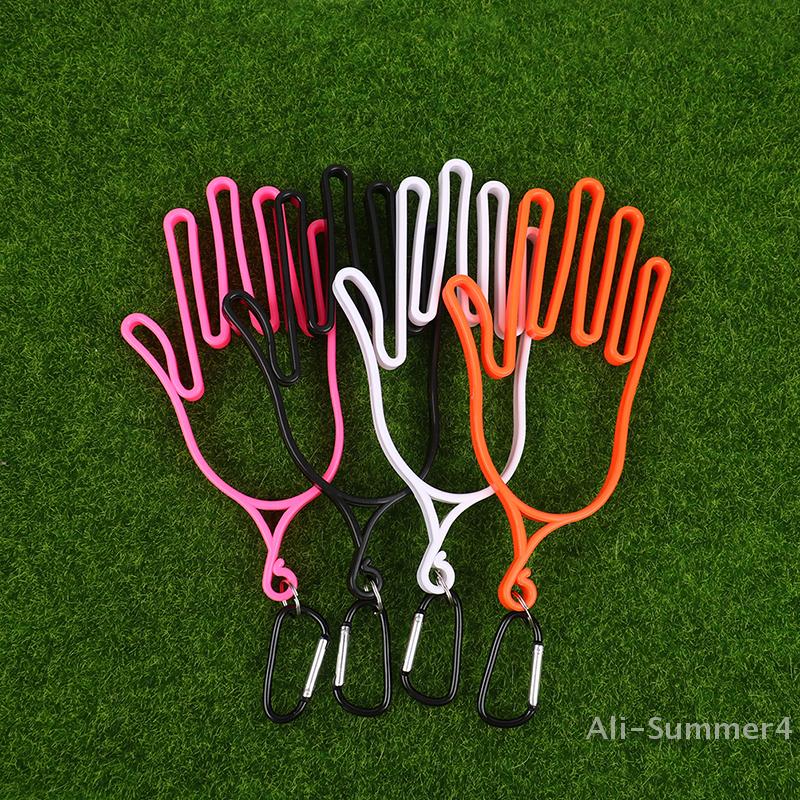 1Pc Golf Gloves Holder With Carabiner Golf Gloves Stretcher Golfer Tool Gear Gloves Rack Hanger Golf Supplies Accessories