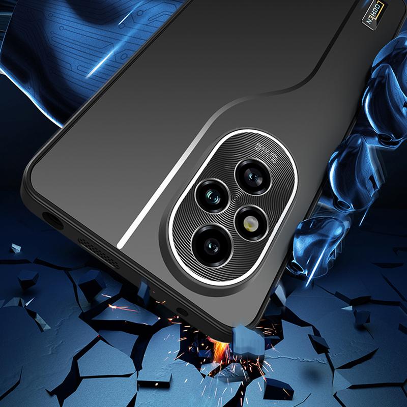 Pro Honor 200 5G Pouzdro PC+TPU Nárazuvzdorný Kryt na Telefon s Kovovým Krytem Objektivu