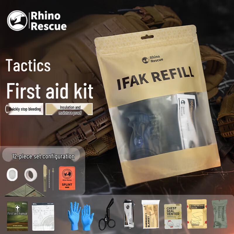 RHINO RESCUE Tactical Hemostatic First Aid Refill Kit
