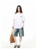 Japanese Minimalist Women's TU Print Cotton T-Shirt - Loose Short Sleeve, Round Neck, Trendy and Versatile Summer Top