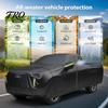 Waterproof Car Cover for Automobiles, All Weather UV Protection Outdoor Full Exterior Cover, Rain Sun Snow Protector with Door Zipper, 242x81x77 inch,